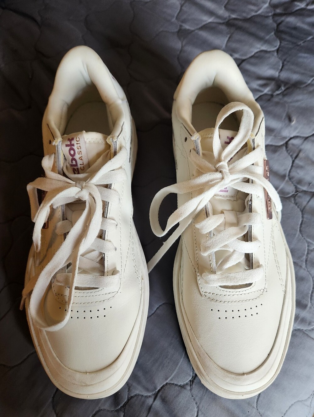 Reebok Women's Off-White/Cream Classic Leather Sneakers